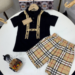 BURBERRY POLO + SHORT (BLACK)