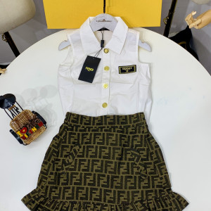 FENDI SLEEVELESS SHIRT + SKIRT